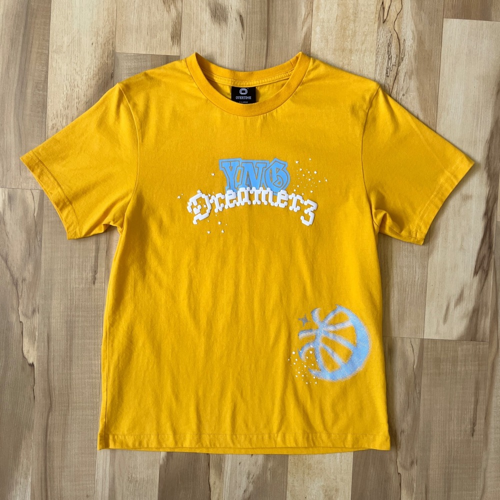 Overtime Elite T-shirt Youth Boys Large YNG Dreamerz Yellow Basketball Fan Gear